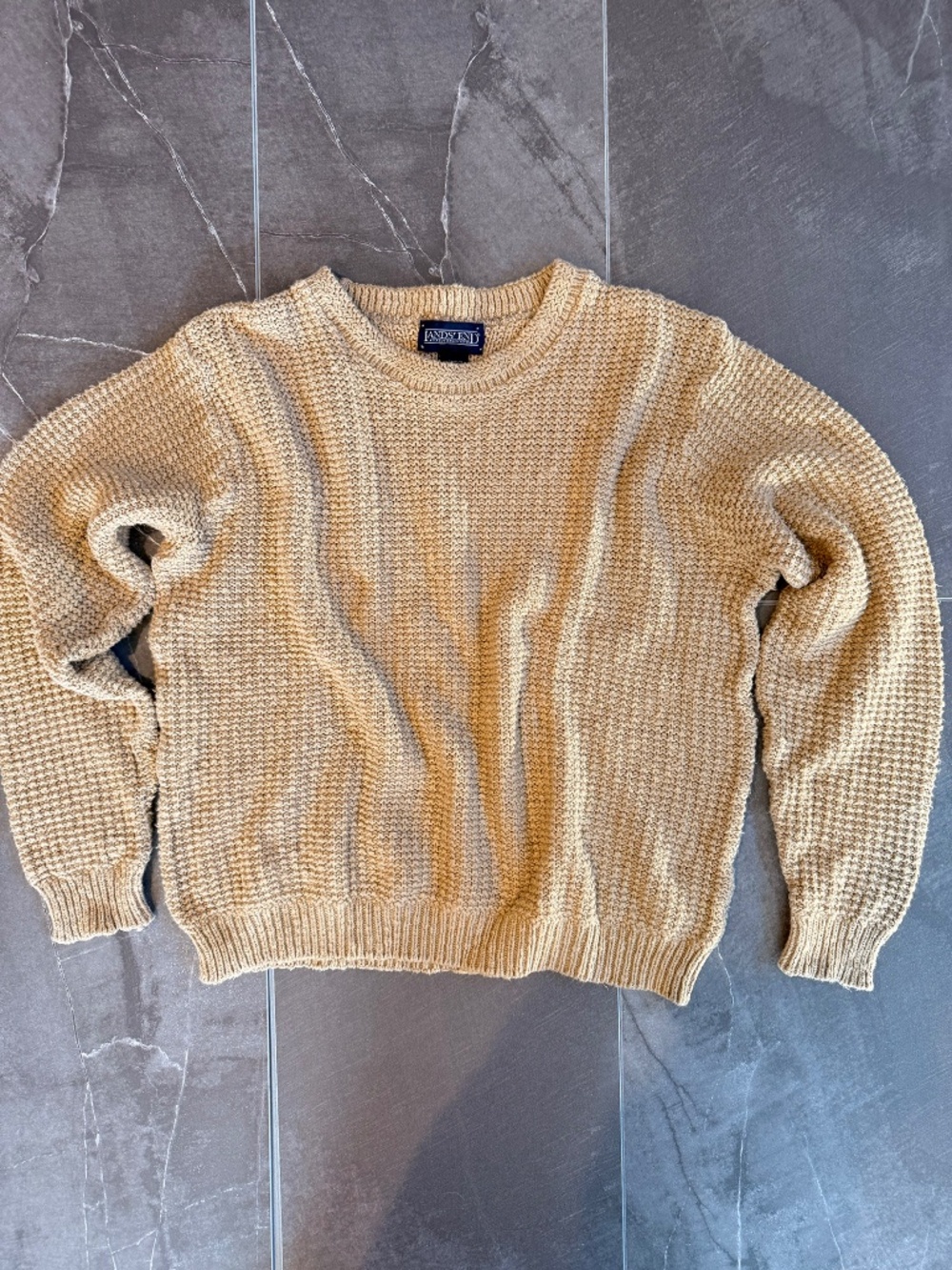 Vintage 90s Lands’ End Cotton Sweater Made in USA